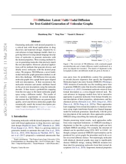 3M-Diffusion: Latent Multi-Modal Diffusion for Text-Guided Generation of
  Molecular Graphs