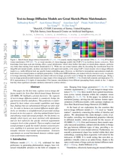 Text-to-Image Diffusion Models are Great Sketch-Photo Matchmakers