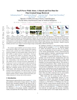 You'll Never Walk Alone: A Sketch and Text Duet for Fine-Grained Image
  Retrieval