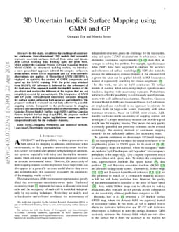 3D Uncertain Implicit Surface Mapping using GMM and GP