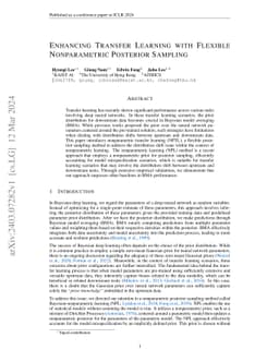 Enhancing Transfer Learning with Flexible Nonparametric Posterior
  Sampling