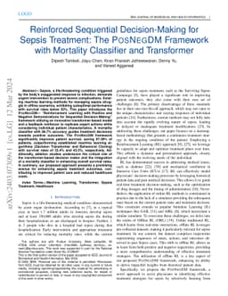 Reinforced Sequential Decision-Making for Sepsis Treatment: The POSNEGDM
  Framework with Mortality Classifier and Transformer