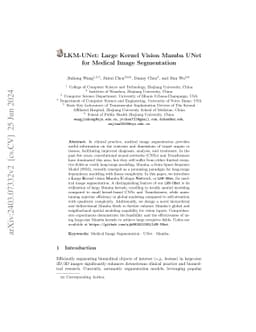 LKM-UNet: Large Kernel Vision Mamba UNet for Medical Image Segmentation