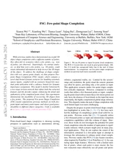 FSC: Few-point Shape Completion