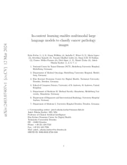 In-context learning enables multimodal large language models to classify
  cancer pathology images