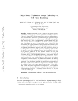 NightHaze: Nighttime Image Dehazing via Self-Prior Learning