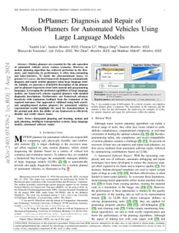 DrPlanner: Diagnosis and Repair of Motion Planners Using Large Language
  Models