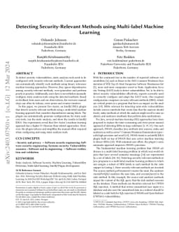 Detecting Security-Relevant Methods using Multi-label Machine Learning