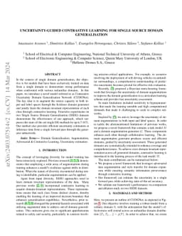 Uncertainty-guided Contrastive Learning for Single Source Domain
  Generalisation