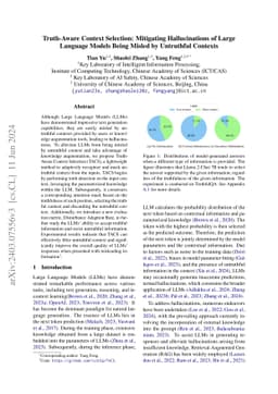 Truth-Aware Context Selection: Mitigating Hallucinations of Large
  Language Models Being Misled by Untruthful Contexts