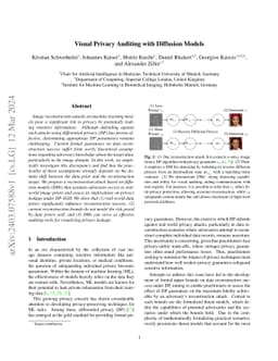 Visual Privacy Auditing with Diffusion Models
