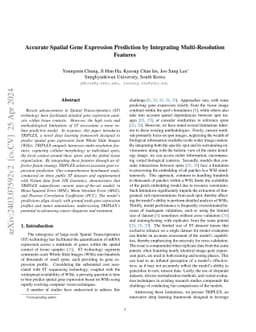 Accurate Spatial Gene Expression Prediction by integrating
  Multi-resolution features