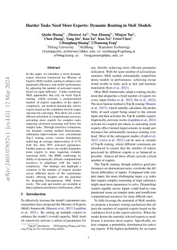 Harder Tasks Need More Experts: Dynamic Routing in MoE Models