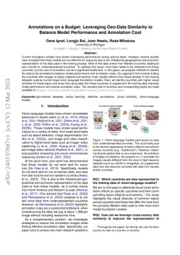 Annotations on a Budget: Leveraging Geo-Data Similarity to Balance Model
  Performance and Annotation Cost