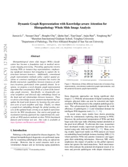 Dynamic Graph Representation with Knowledge-aware Attention for
  Histopathology Whole Slide Image Analysis
