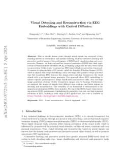 Visual Decoding and Reconstruction via EEG Embeddings with Guided
  Diffusion