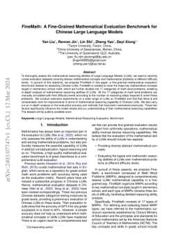 FineMath: A Fine-Grained Mathematical Evaluation Benchmark for Chinese
  Large Language Models