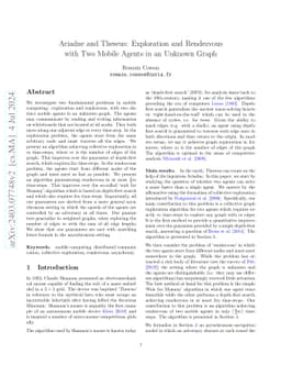 Ariadne and Theseus: Exploration and Rendezvous with Two Mobile Agents
  in an Unknown Graph