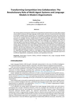 Transforming Competition into Collaboration: The Revolutionary Role of
  Multi-Agent Systems and Language Models in Modern Organizations
