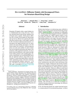 DecompDiff: Diffusion Models with Decomposed Priors for Structure-Based
  Drug Design