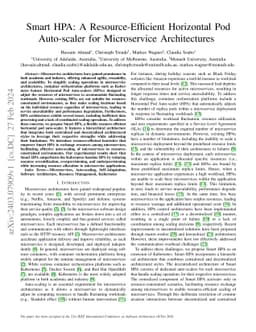 Smart HPA: A Resource-Efficient Horizontal Pod Auto-scaler for
  Microservice Architectures