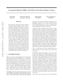 Corruption-Robust Offline Two-Player Zero-Sum Markov Games