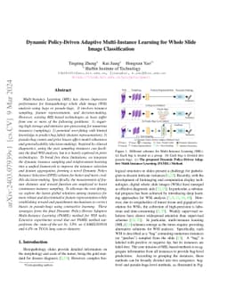 Dynamic Policy-Driven Adaptive Multi-Instance Learning for Whole Slide
  Image Classification