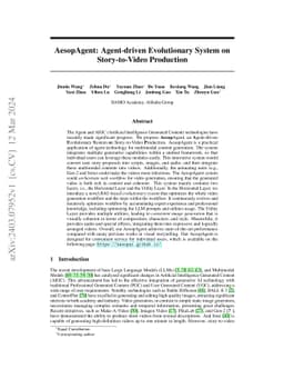AesopAgent: Agent-driven Evolutionary System on Story-to-Video
  Production