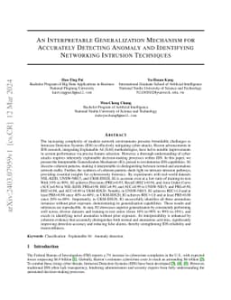 An Interpretable Generalization Mechanism for Accurately Detecting
  Anomaly and Identifying Networking Intrusion Techniques