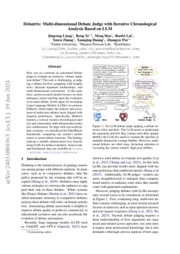 Debatrix: Multi-dimensional Debate Judge with Iterative Chronological
  Analysis Based on LLM