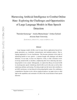 Harnessing Artificial Intelligence to Combat Online Hate: Exploring the
  Challenges and Opportunities of Large Language Models in Hate Speech
  Detection