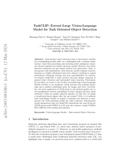 TaskCLIP: Extend Large Vision-Language Model for Task Oriented Object
  Detection