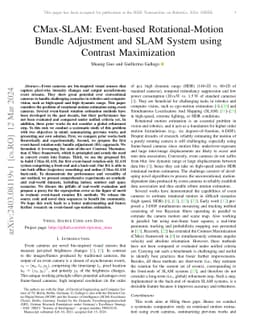 CMax-SLAM: Event-based Rotational-Motion Bundle Adjustment and SLAM
  System using Contrast Maximization
