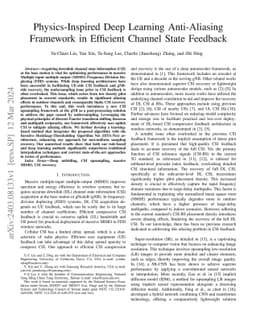 Physics-Inspired Deep Learning Anti-Aliasing Framework in Efficient
  Channel State Feedback