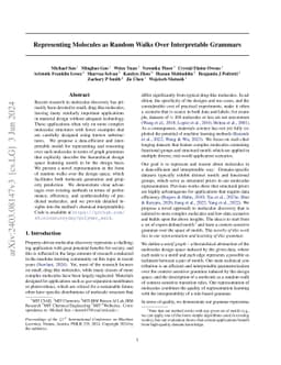 Representing Molecules as Random Walks Over Interpretable Grammars
