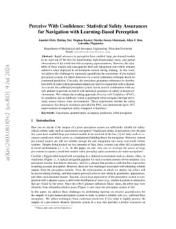 Perceive With Confidence: Statistical Safety Assurances for Navigation with Learning-Based Perception