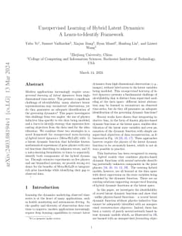 Unsupervised Learning of Hybrid Latent Dynamics: A Learn-to-Identify
  Framework