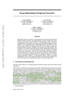 Deep Submodular Peripteral Networks