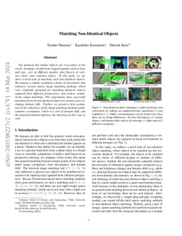 Matching Non-Identical Objects