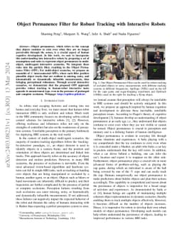 Object Permanence Filter for Robust Tracking with Interactive Robots
