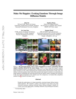 Make Me Happier: Evoking Emotions Through Image Diffusion Models