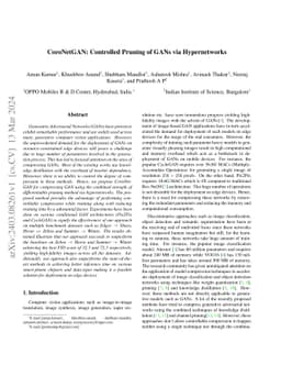 CoroNetGAN: Controlled Pruning of GANs via Hypernetworks