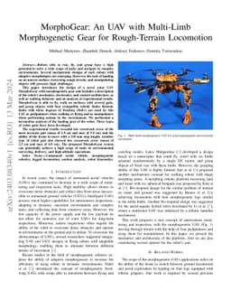 MorphoGear: An UAV with Multi-Limb Morphogenetic Gear for Rough-Terrain
  Locomotion