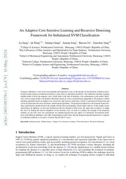 An Adaptive Cost-Sensitive Learning and Recursive Denoising Framework for Imbalanced SVM Classification