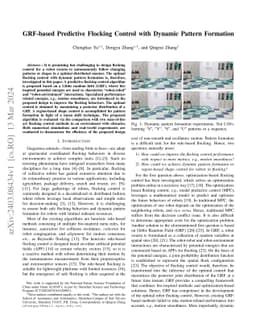 GRF-based Predictive Flocking Control with Dynamic Pattern Formation