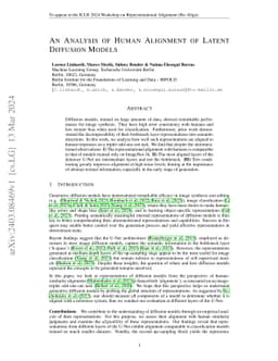 An Analysis of Human Alignment of Latent Diffusion Models