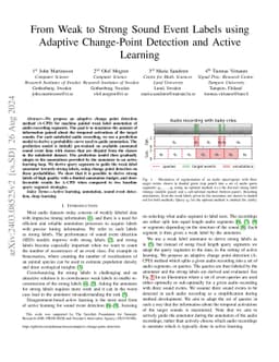 From Weak to Strong Sound Event Labels using Adaptive Change-Point
  Detection and Active Learning