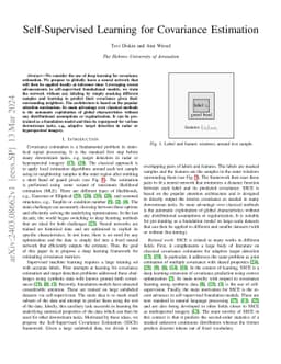 Self-Supervised Learning for Covariance Estimation