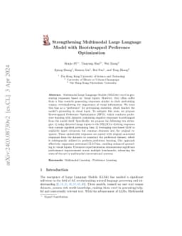 Strengthening Multimodal Large Language Model with Bootstrapped
  Preference Optimization
