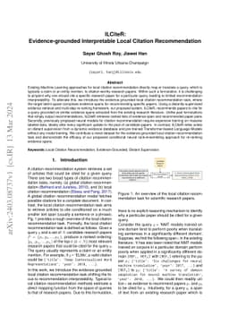 ILCiteR: Evidence-grounded Interpretable Local Citation Recommendation